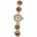 Женские серебряные часы "Весна" 44107.421 янтарь