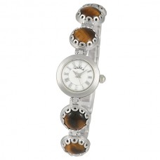 Женские серебряные часы "Весна" 44107.120 тигровый глаз