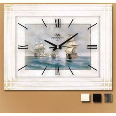 Настенные часы со стеклом КМП Корабли