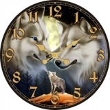 Настенные часы "Волки" диаметр 320 мм